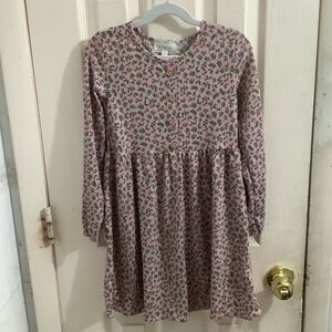 btween Pink Floral Cottagecore Long Sleeve Girls Dress size 8